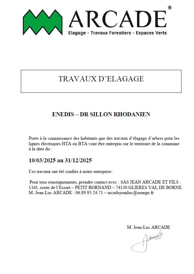 Travaux d'élagage
