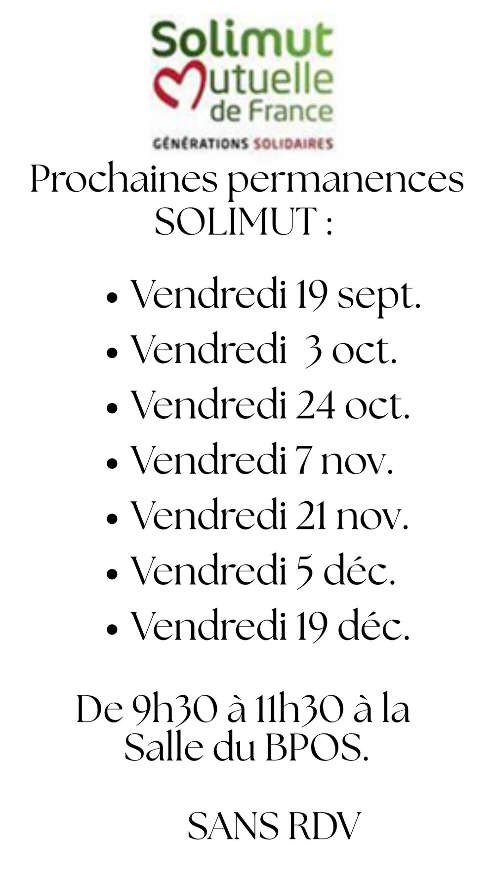 Permanences SOLIMUT