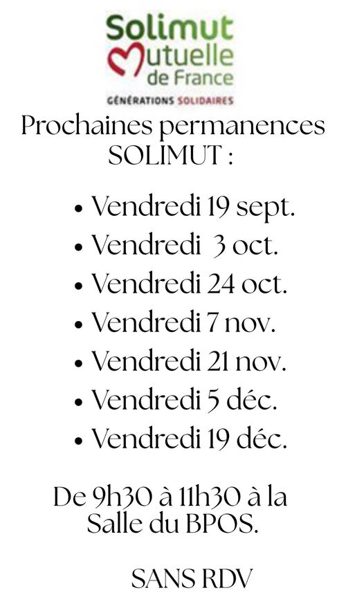 Permanences SOLIMUT