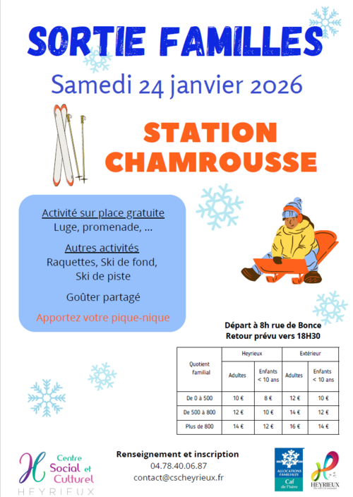 Centre Social - Sortie Famille &agrave; CHAMROUSSE