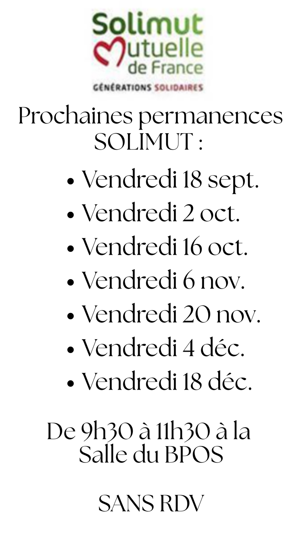 SOLIMUT vous informe