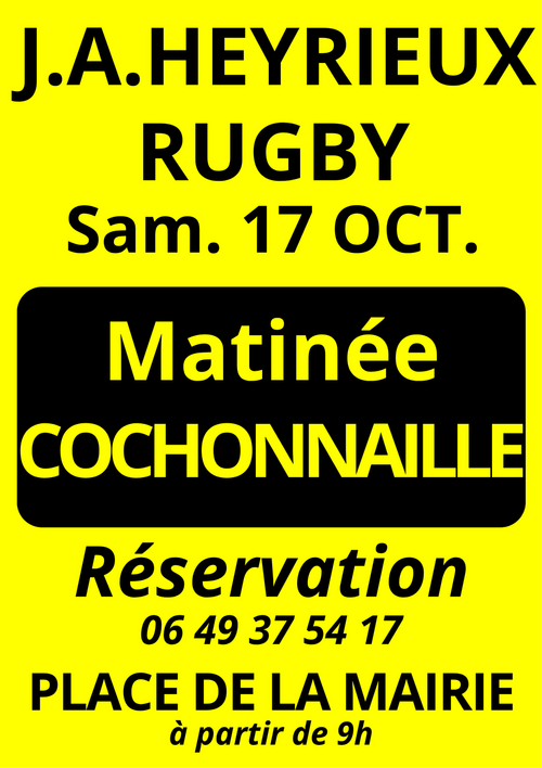 La JAH Rugby vous informe :